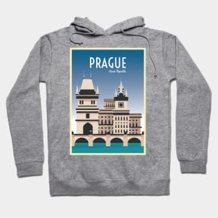 Prague, Czech Republic - Vintage Travel Poster Hoodie